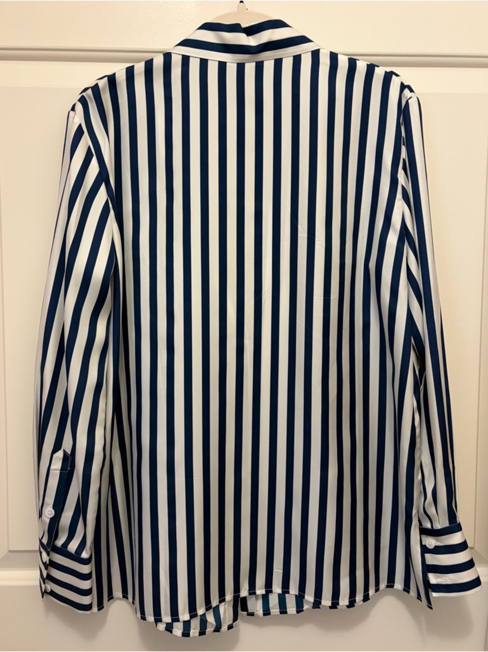 NWT LILYSILK  LILY SILK "AMALFI" STRIPE SILK SHIRT, SMALL - Picture 6 of 7